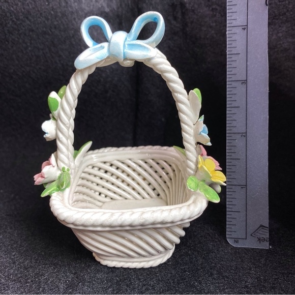 Nuova Capodimonte Italy woven basket exquisite workmanship - Picture 5 of 15